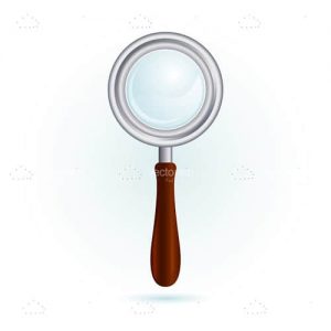 Magnifying glass, Isolated